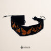 Handcrafted Full Orange Monarch Butterfly Embroidered Mexican Waist Belt – Premium Black Faja