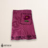 Burgundy Mexican embroidered cotton apron with floral design, ideal kitchen and cooking gift