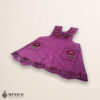 Burgundy Mexican embroidered cotton apron featuring floral motifs, ideal kitchen and cooking gift