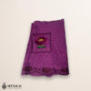 Burgundy Mexican embroidered cotton apron featuring floral motifs, ideal kitchen and cooking gift