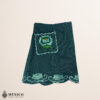Mint green Mexican embroidered cotton apron featuring floral motifs, perfect kitchen and cooking gift
