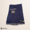 Blue Mexican embroidered basic handmade apron featuring a floral design