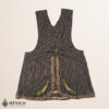 Brown Mexican embroidered basic handmade apron featuring a floral design