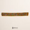 Mustard Yellow embroidered Mexican waist belt featuring a floral and butterfly design