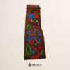 Brown embroidered Mexican waist belt featuring a floral and butterfly design