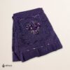 Purple Mexican embroidered apron made of essential cotton, handmade kitchen apron featuring traditional floral embroidery inspired by Mexican craftsmanship