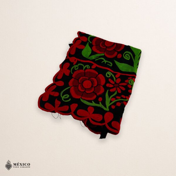 Mexican embroidered bib apron for women in multicolor cotton fabric, featuring vibrant floral design — handmade traditional kitchen apron perfect for cooking, gifts, and cultural celebrations.