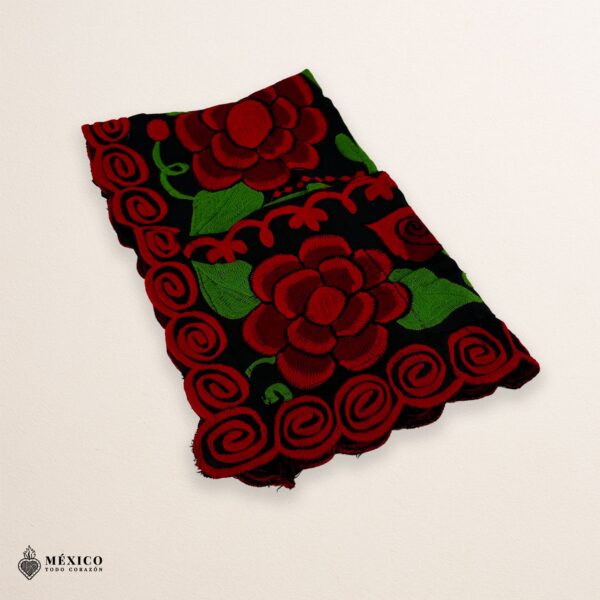 Mexican embroidered bib apron for women in multicolor cotton fabric, featuring vibrant floral design — handmade traditional kitchen apron perfect for cooking, gifts, and cultural celebrations.