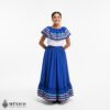 Royal Blue Mexican Jalisco Dress Set – Handmade Two-Piece Folkloric Outfit