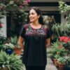 Mexican Embroidered Blouse – Handmade Otomi Floral & Animals Design