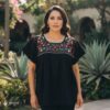 Mexican Embroidered Blouse – Handmade Otomi Floral & Animals Design