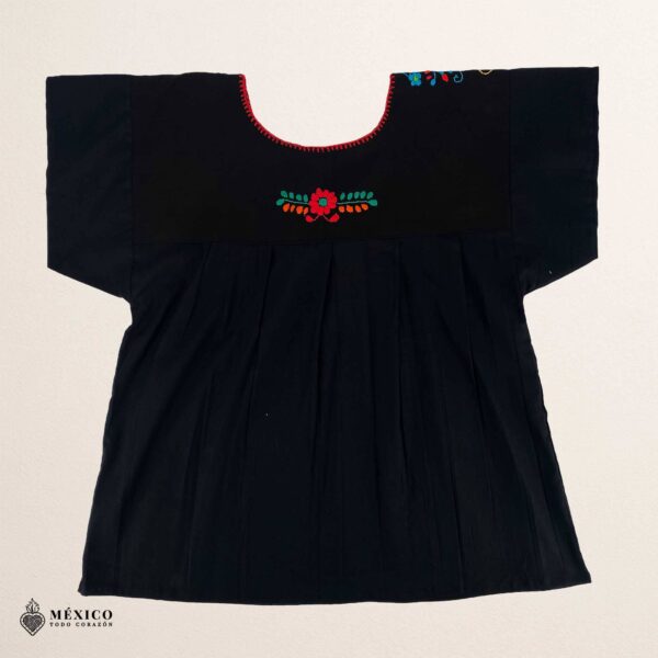 Mexican Embroidered Blouse – Handmade Otomi Floral & Animals Design