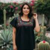 Mexican Embroidered Blouse – Handmade Otomi Floral & Animals Design
