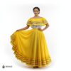 Yellow Mexican Jalisco Dress Set – Handmade Two-Piece Folkloric Outfit