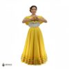 Yellow Mexican Jalisco Dress Set – Handmade Two-Piece Folkloric Outfit