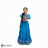 Light Blue Mexican Jalisco Dress Set – Handmade Two-Piece Folkloric Outfit