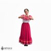 Fucsia Mexican Jalisco Dress Set – Handmade Two-Piece Folkloric Outfit