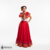 Red Mexican Jalisco Dress Set – Handmade Two-Piece Folkloric Outfit