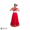 Red Mexican Jalisco Dress Set – Handmade Two-Piece Folkloric Outfit