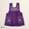 Pink traditional Mexican cross-stitch embroidered smock apron with deluxe artisan craftsmanship