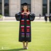 Red Mexican Graduation Stole – Embroidered Class of 2026
