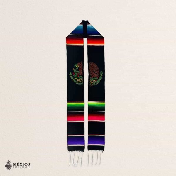 Mexican embroidered sarape graduation stole with mexican eagle