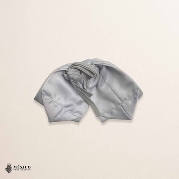 White Mexican Kids Embroidered Charro Moño – Traditional Baby Mariachi Bow