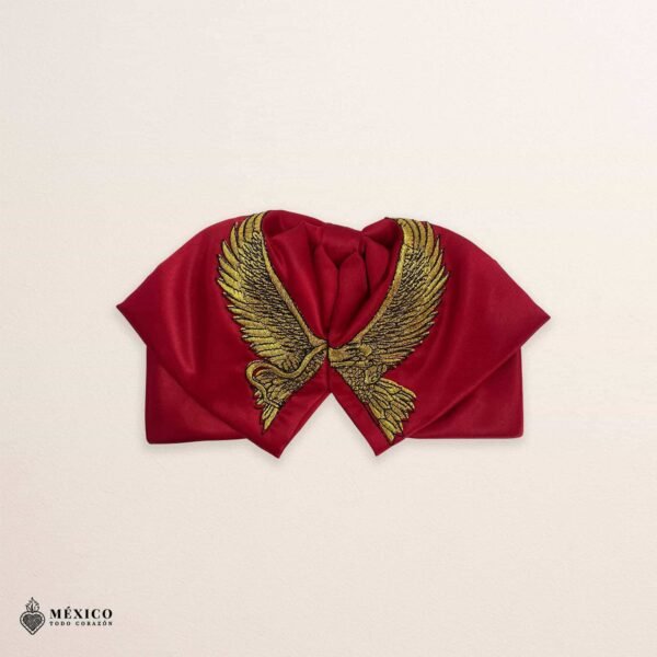 Mexican Embroidered Charro Moño – Traditional Satin Mariachi Bow Tie