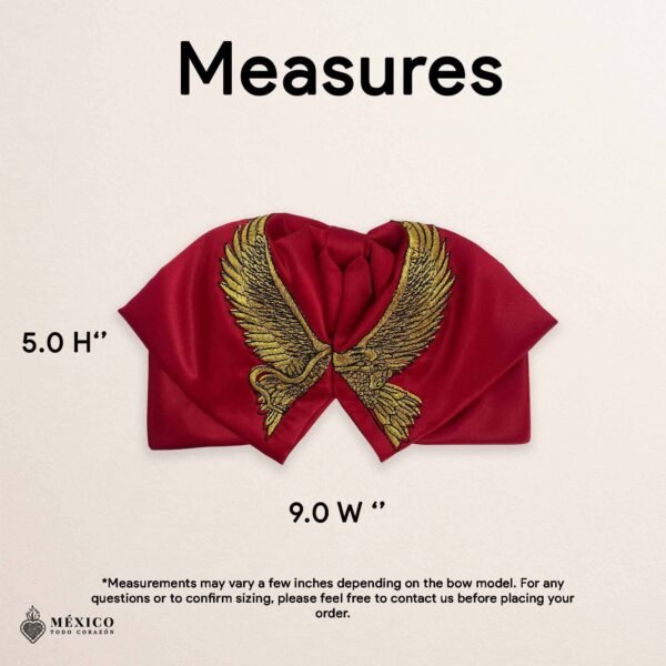 Mexican Embroidered Charro Moño – Traditional Satin Mariachi Bow Tie