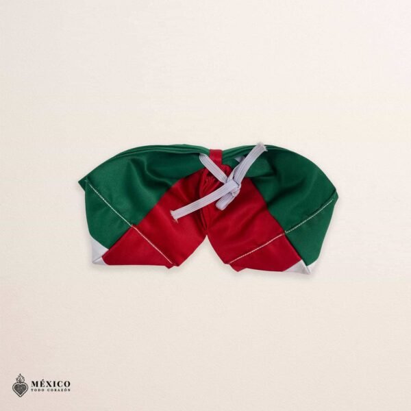 Tricolor Mexican Embroidered Charro Moño – Traditional Satin Mariachi Bow Tie