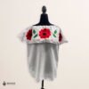 Traditional Embroidered Peasent Blouse Red Flowers