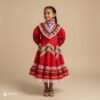 Red Traditional Jalisco One-Piece Dress – Mexican Folklore Wear (Size 2)