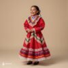 Red Traditional Jalisco One-Piece Dress – Mexican Folklore Wear (Size 2)
