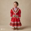 Red Traditional Jalisco One-Piece Dress (Size 2)