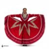 Red Traditional Jalisco One-Piece Dress (Size 16)
