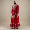 Red Traditional Jalisco One-Piece Dress – Mexican Folklore Wear (Size 14)