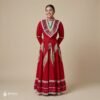 Red Traditional Jalisco One-Piece Dress – Mexican Folklore Wear (Size 14)