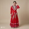 Red Traditional Jalisco One-Piece Dress – Mexican Folklore Wear (Size 14)