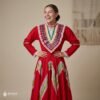 Red Traditional Jalisco One-Piece Dress – Mexican Folklore Wear (Size 14)