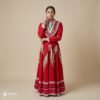 Red Traditional Jalisco One-Piece Dress – Mexican Folklore Wear (Size 14)