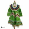 Light Green Traditional Jalisco One-Piece Dress for Girls & Teens (Size 2)