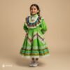 Light Green Traditional Jalisco One-Piece Dress for Girls & Teens (Size 2)