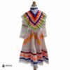 White Traditional Jalisco One-Piece Dress for Girls & Teens (Size 2)