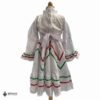 White with Tricolor Ribbons Traditional Jalisco One-Piece Dress for Girls & Teens (Size 2)