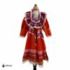 Orange Traditional Jalisco One-Piece Dress for Girls & Teens (Size 4)