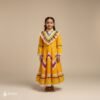 Yellow Traditional Jalisco One-Piece Dress for Girls & Teens (Size 4)