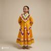 Yellow Traditional Jalisco One-Piece Dress for Girls & Teens (Size 4)