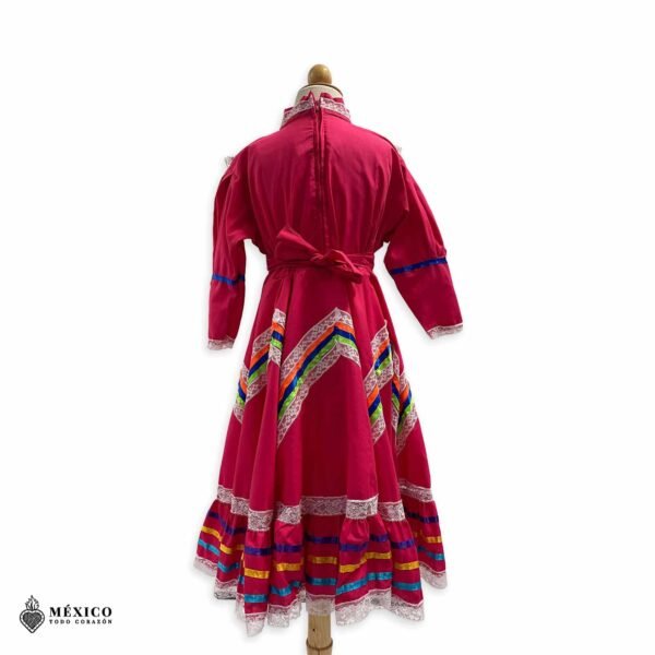 PinkTraditional Jalisco One-Piece Dress for Girls & Teens (Size 4)