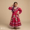 PinkTraditional Jalisco One-Piece Dress for Girls & Teens (Size 4)