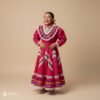 PinkTraditional Jalisco One-Piece Dress for Girls & Teens (Size 4)